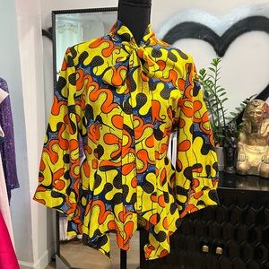 Ethnic/tribal peplum style top